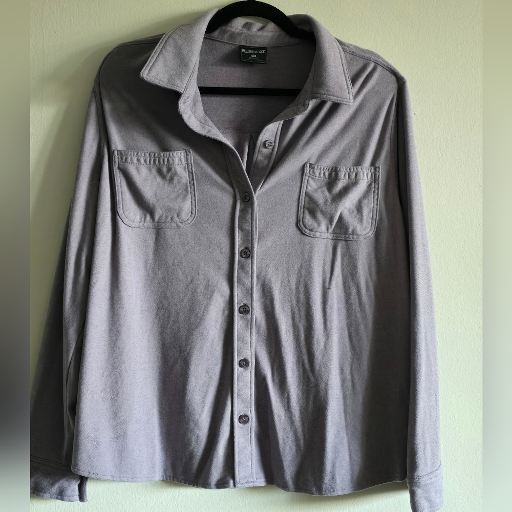 Women's Purple/gray Button-Down Shirt